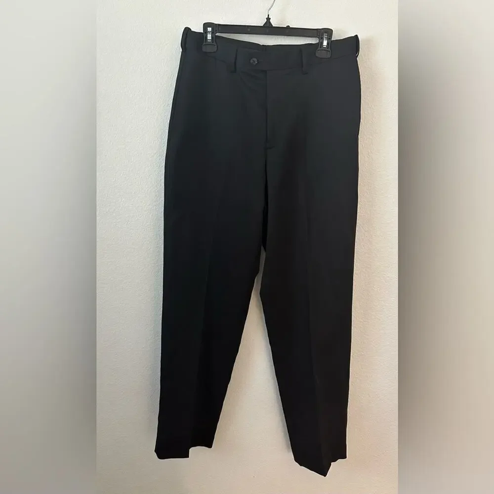Mens Croft & Barrow Classic Black Trousers/Slacks